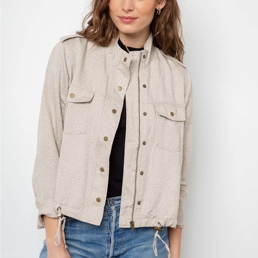 Rails Collin’s Cheetah Print Light Beige Utility Jacket